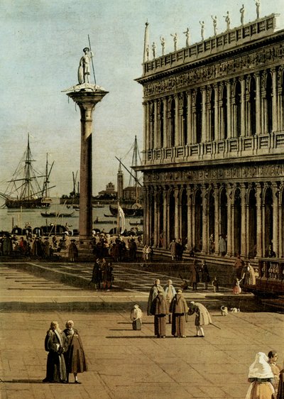 The Piazzetta (detail) by Giovanni Antonio Canal